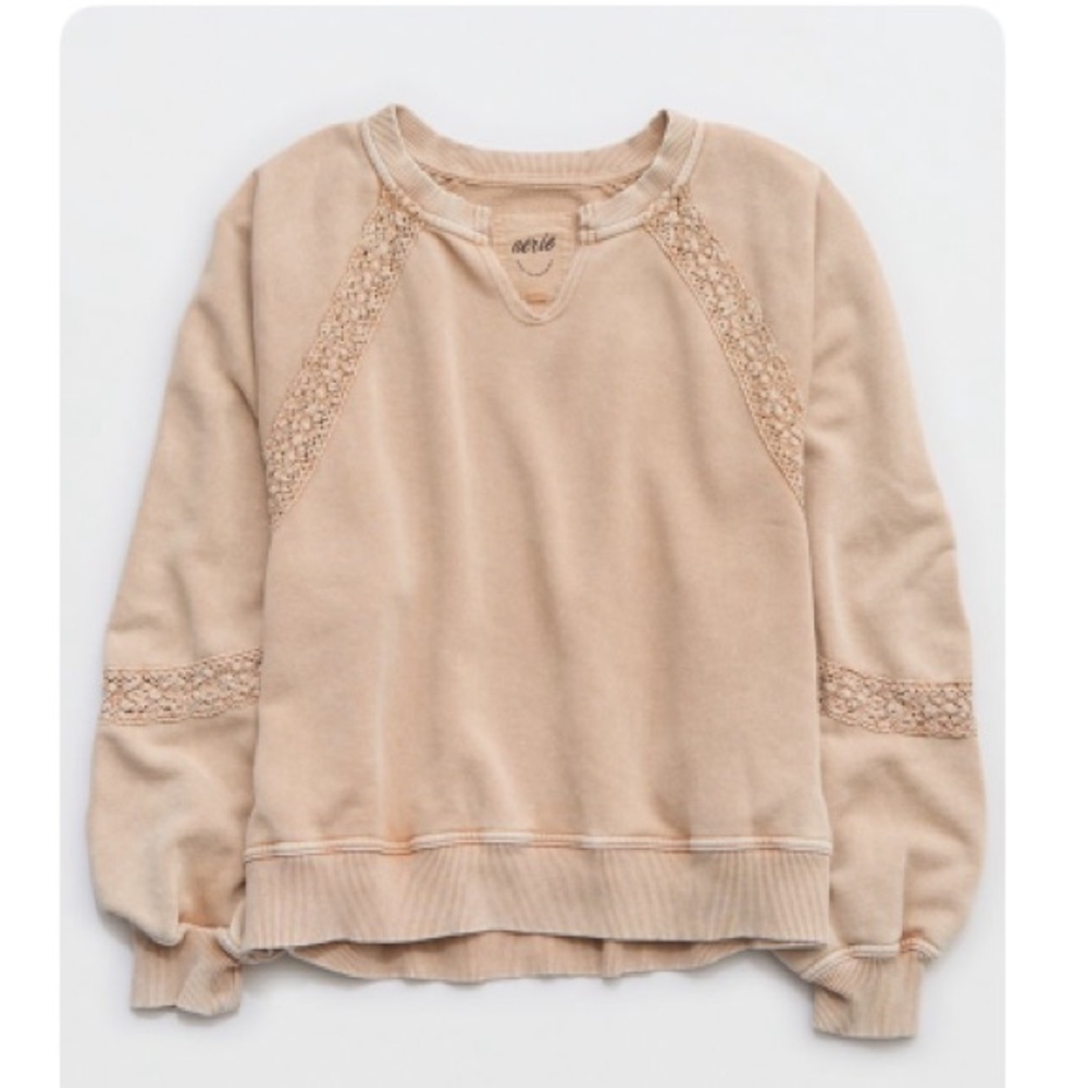 Aerie Hey Crochet Sweatshirt